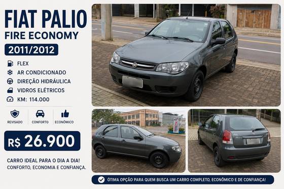 FIAT PALIO 1.0 MPI FIRE ECONOMY 8V FLEX 4P MANUAL FIAT PALIO 1.0 MPI FIRE ECONOMY 8V FLEX 4P MANUAL